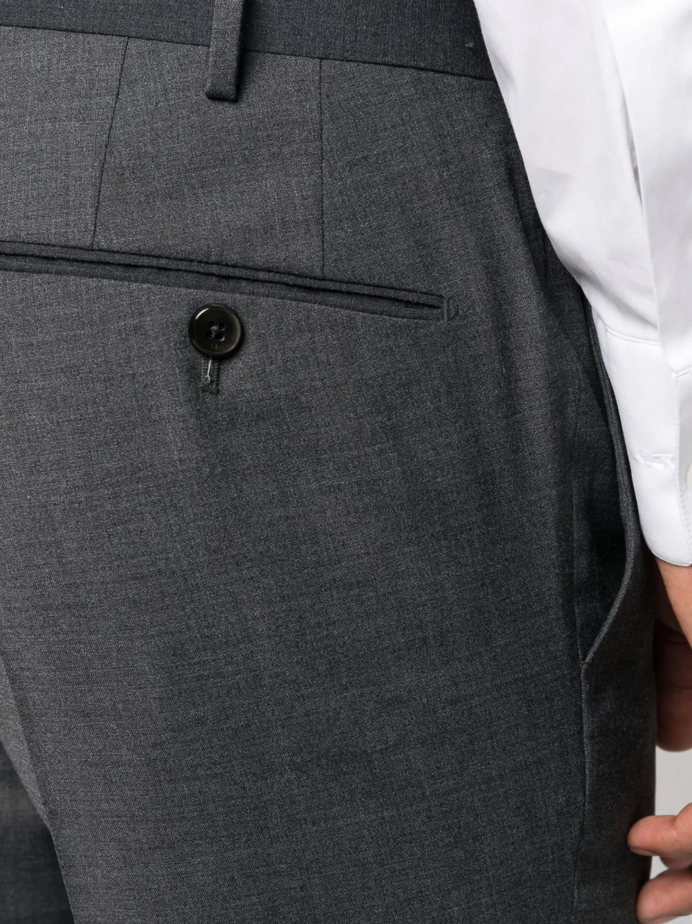 Pt Torino Tailored-cut Tapered Trousers In Grey
