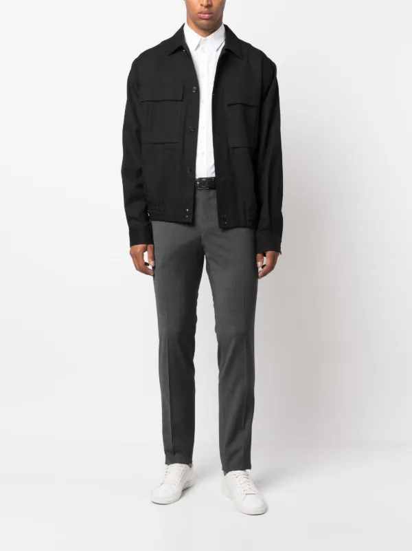 PT Torino mid-rise Tapered Trousers | Grey | FARFETCH