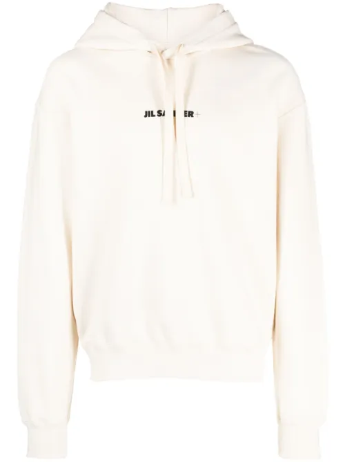 Hoodie en coton à logo imprimé - Jil Sander - Modalova