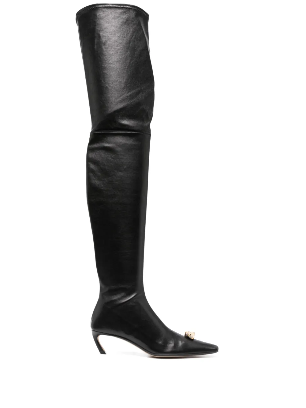 Lanvin Swing Crystal-embellished Boots In Black