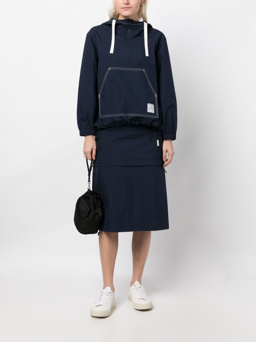 SPORT b. by agnès b. two-tone zipped hoodie - Blauw