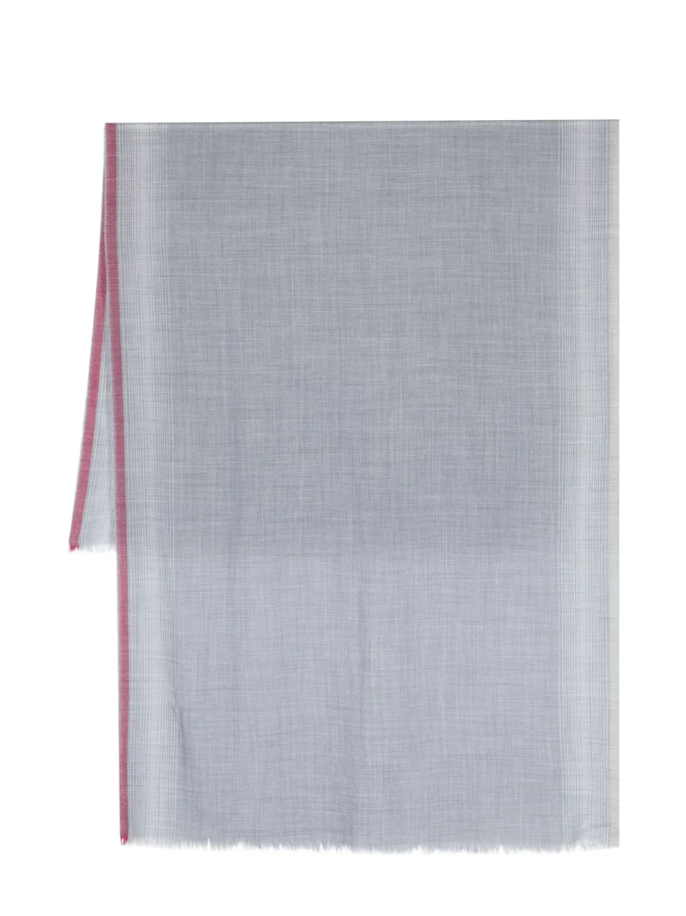 Brunello Cucinelli フレイド スカーフ - グレー Brunello Cucinelli フレイド スカーフ - グレー