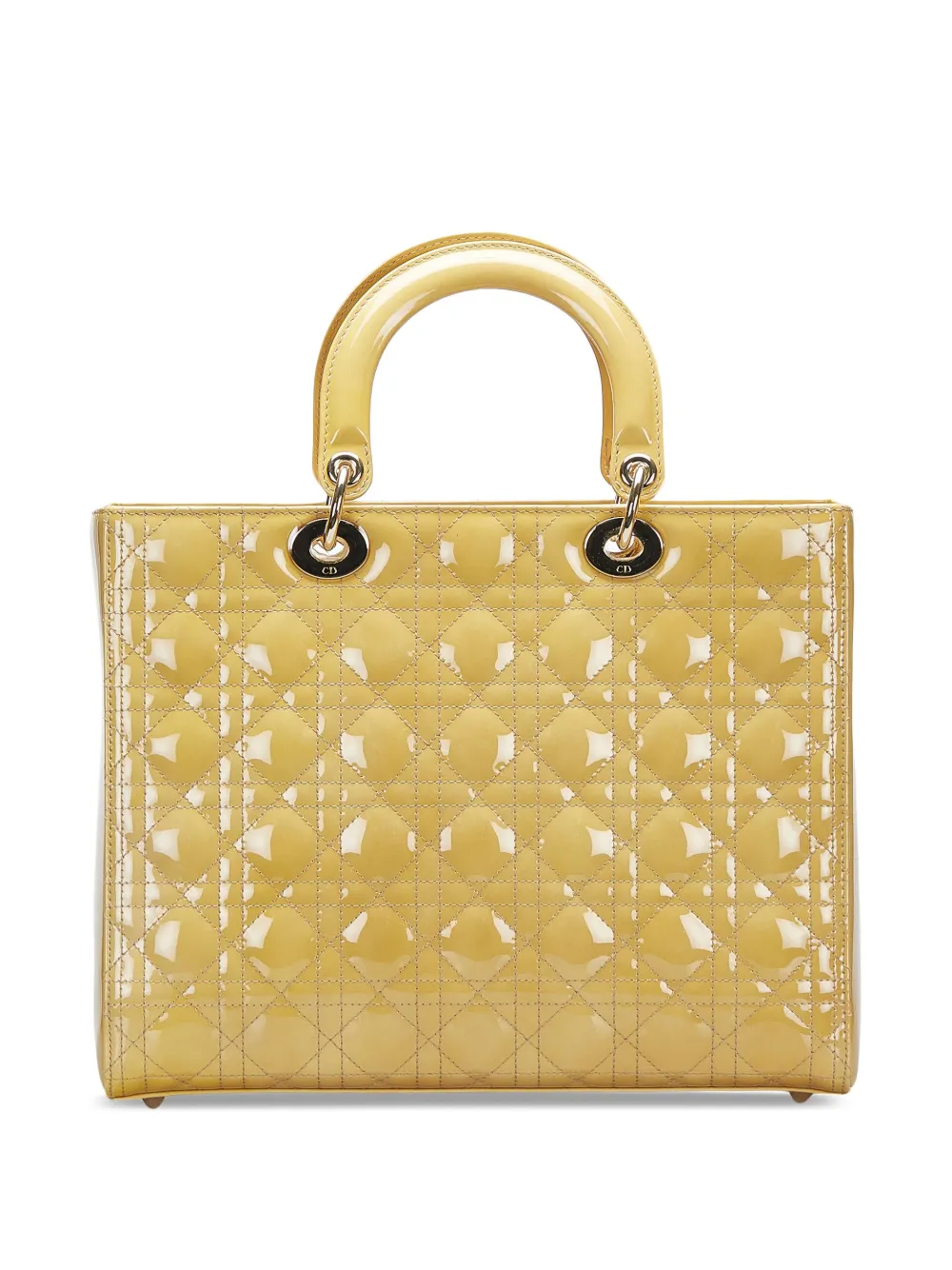 Christian Dior Lady Dior Cannage handtas - Geel