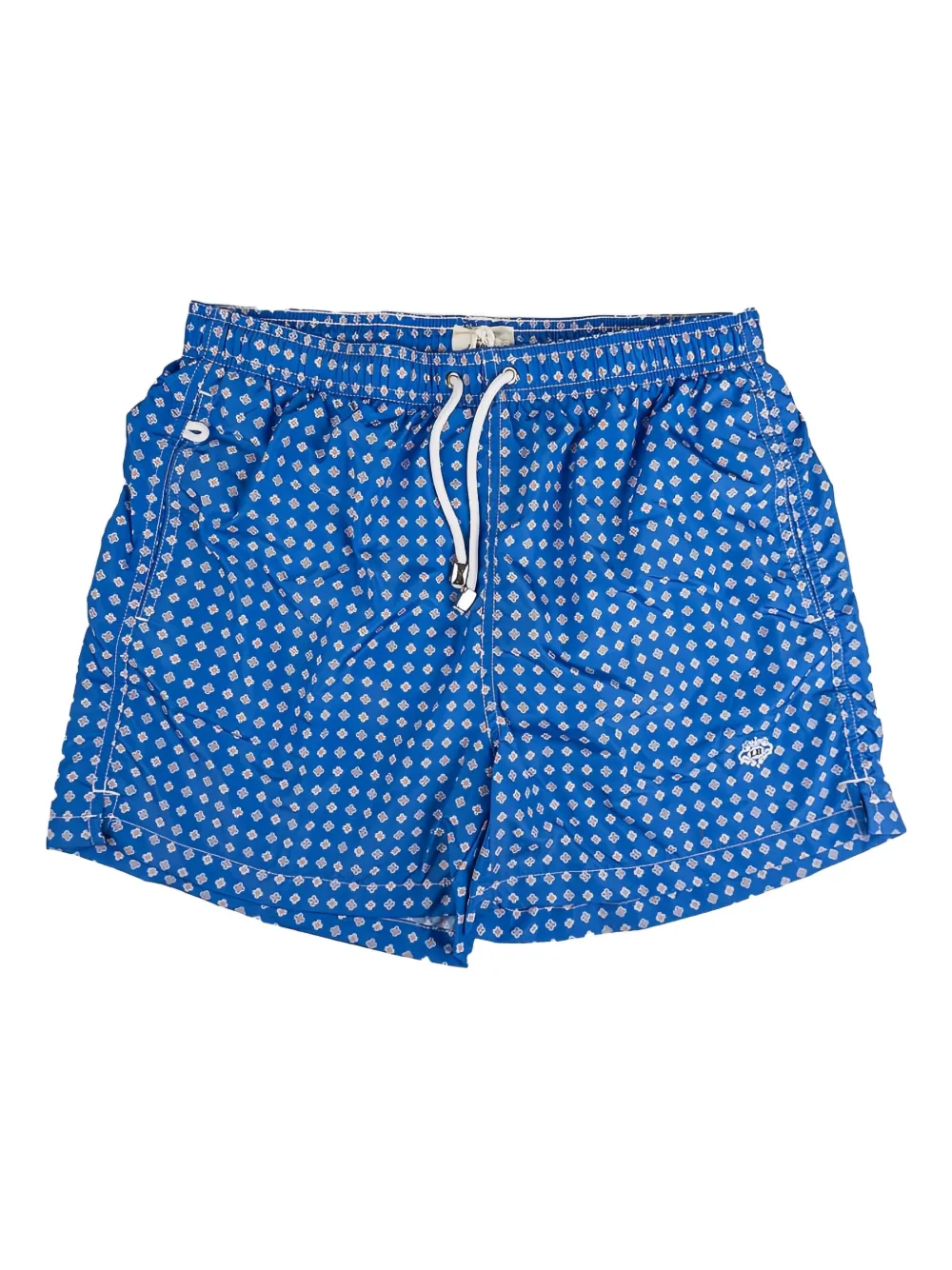 Borrelli Floral-pattern Drawstring Swim Shorts In Blue