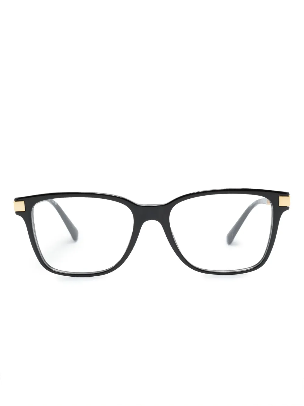 Versace La Greca Square-frame Glasses In Black