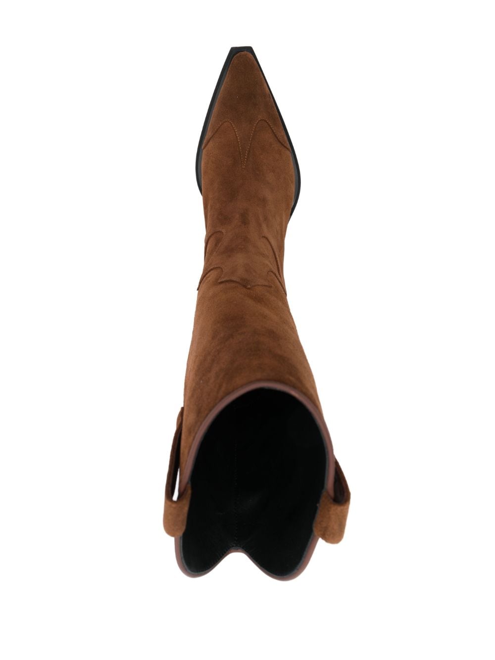 Shop Giuseppe Zanotti 85mm Pointed-toe Cowboy Boots In Brown
