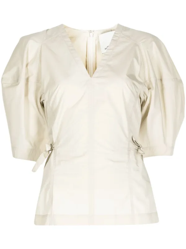 『希少』フィリップリム　ショートスリーブ　Vネック　トップ　ブラウス 3.1 Phillip Lim ショートスリーブ Vネックトップ