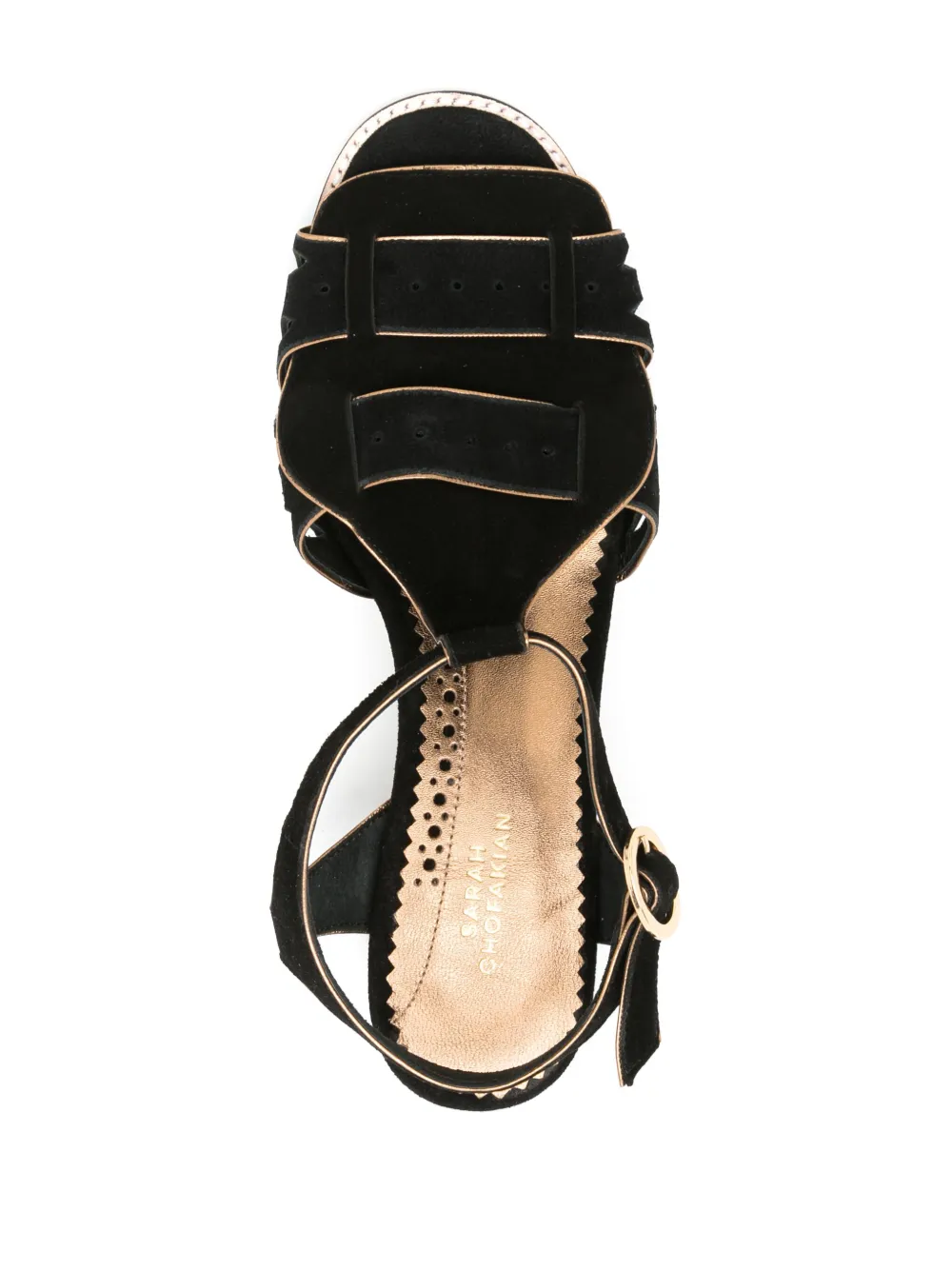 Sarah Chofakian Sandalen met enkelbandjes Zwart