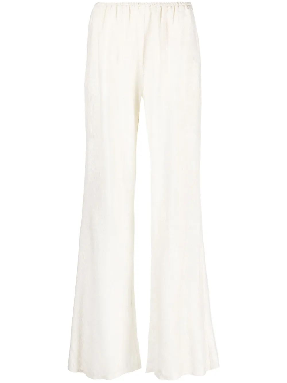 Forte Forte wide-leg elasticated-waistband trousers - Neutrals