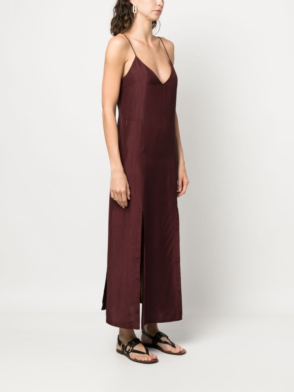 Shop Rohe Side-slits Maxi Slip Dress In Red