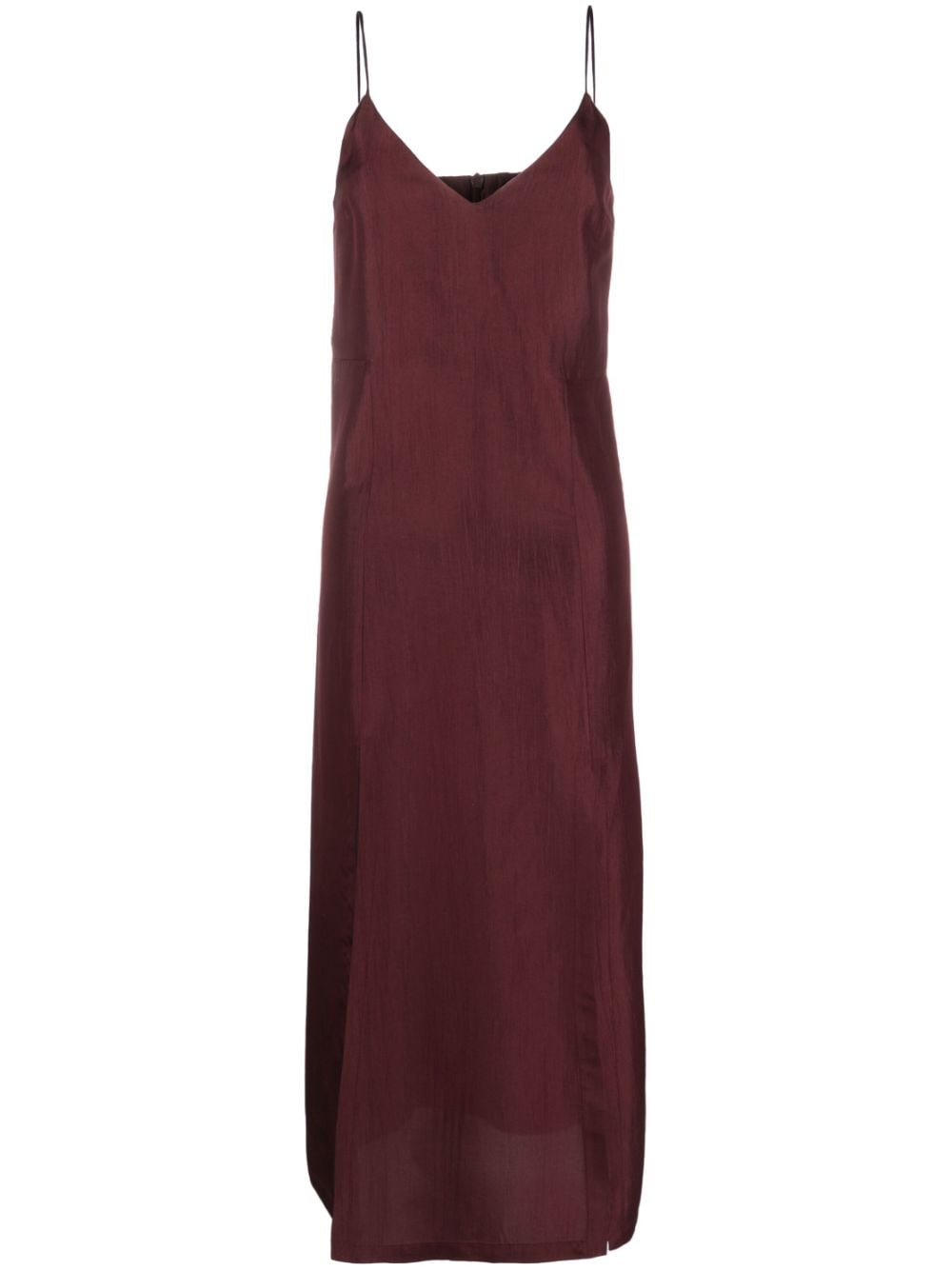 Shop Rohe Side-slits Maxi Slip Dress In Red