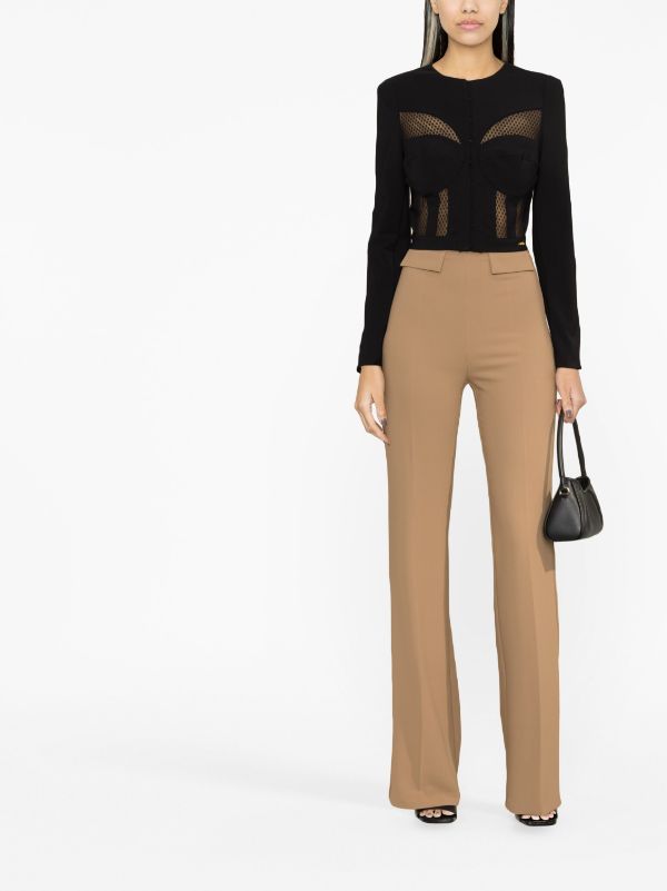 Elisabetta Franchi cut-out Cropped Bustier Jacket - Farfetch