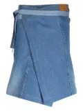 Marine Serre Moonogram denim apron - Blue