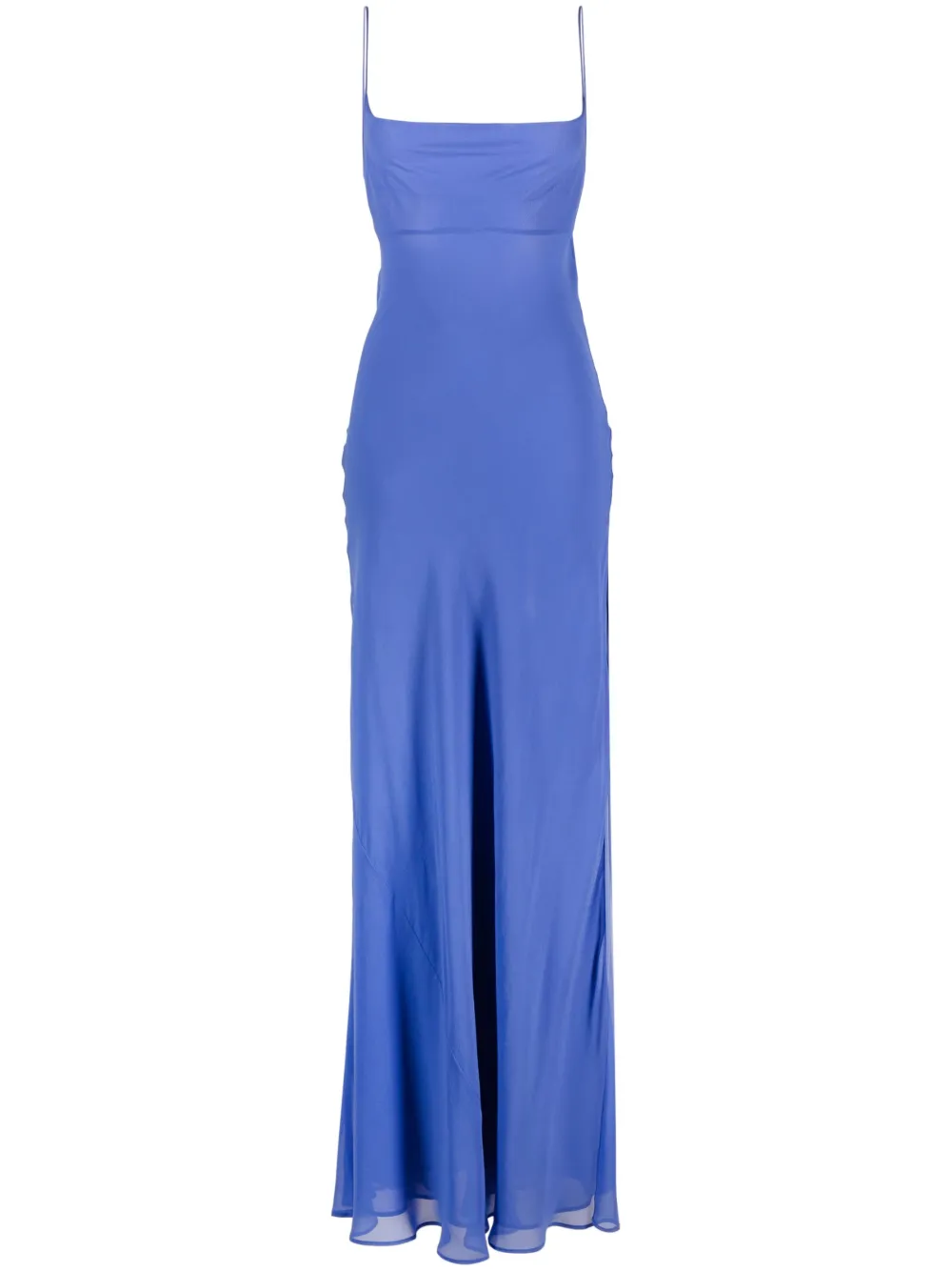 The Andamane Silk-chiffon Maxi Slip Dress In Blue