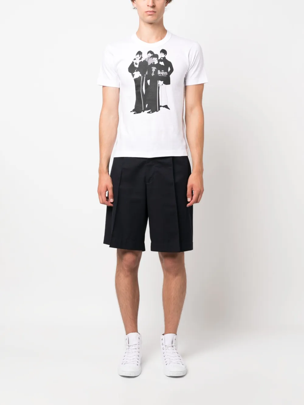Comme Des Garçons Play The Beatles cotton T-shirt - Wit