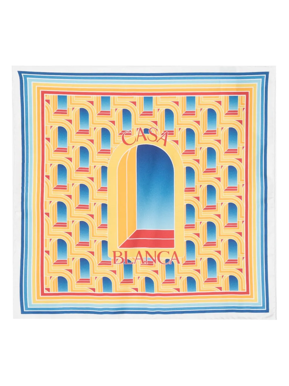 Casablanca L'Arche De Jour silk scarf