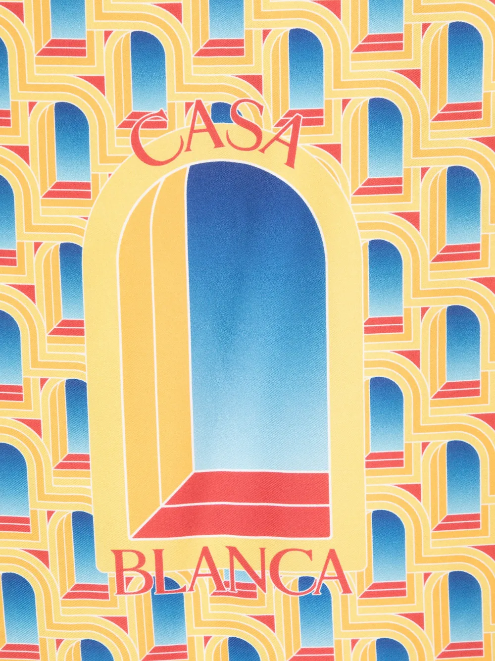 Casablanca L'Arche De Jour silk scarf - Blauw