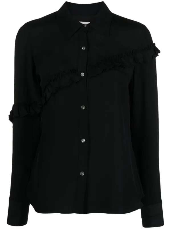 button up shirt with ruffles