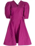 3.1 Phillip Lim puff-sleeve V-neck godet dress - Purple
