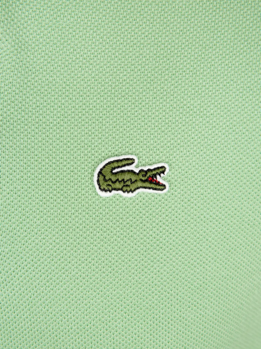 Lacoste Logo-patch Piqué Polo Shirt In Grün