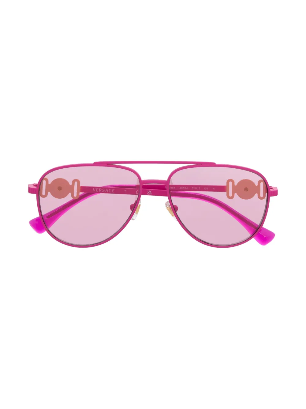 Versace Kids' Metal Round Frame Sunglasses In Pink