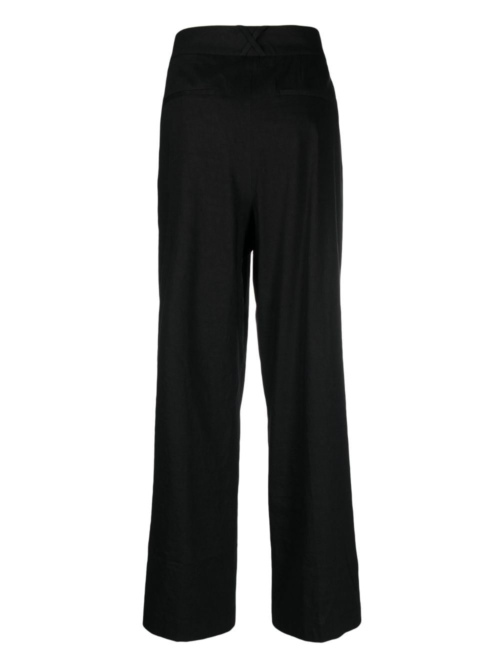 Shop Rohe Straight-leg Tailored Trousers In Black