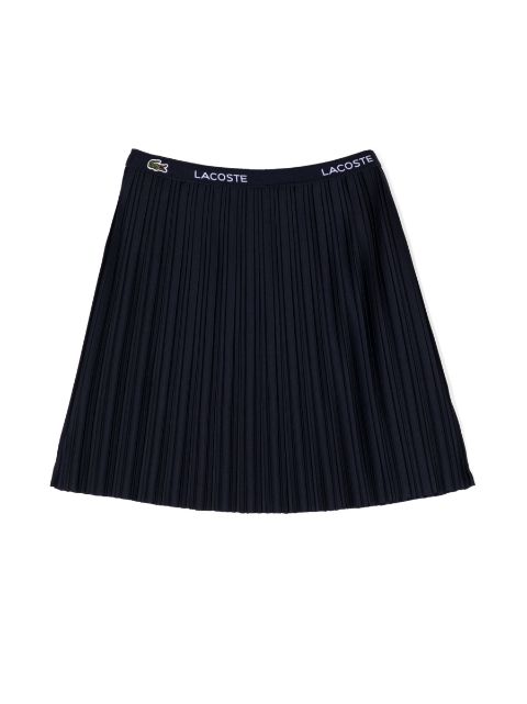 Lacoste Kids - logo-waist plissé skirt