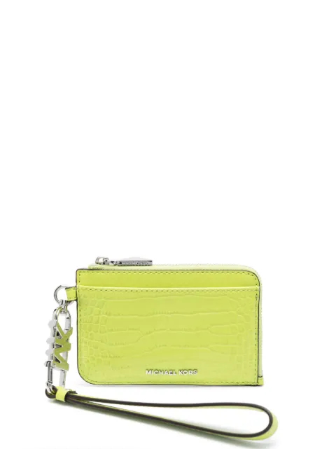 Michael Michael Kors embossed-crocodile leather cardholder