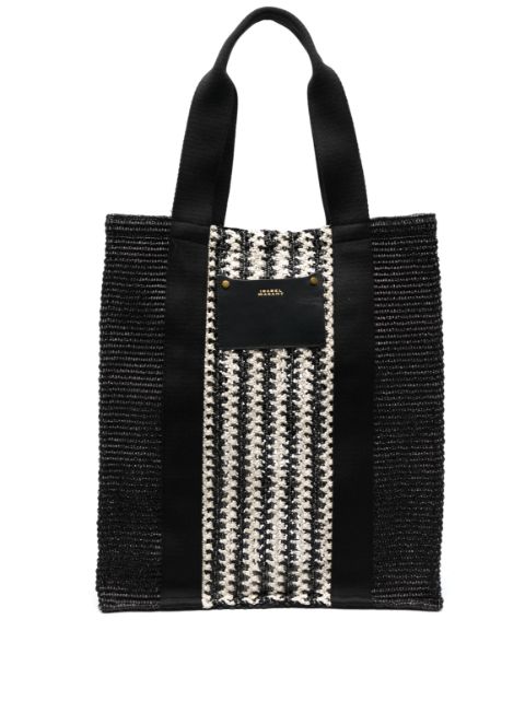 ISABEL MARANT stripe-panel tote bag Women