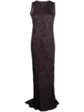 VITELLI draped-detailing floor-length dress - Black