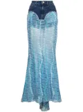 VITELLI Siren jacquard maxi skirt - Blue