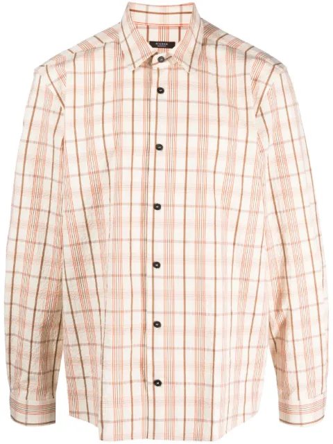 Peserico check-pattern long-sleeve shirt