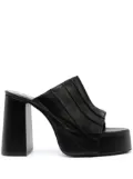 BY FAR Brad 120mm platform mules - Black