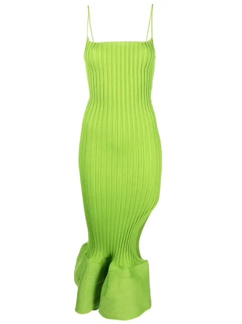 A. ROEGE HOVE fishtail-design ribbed midi dress