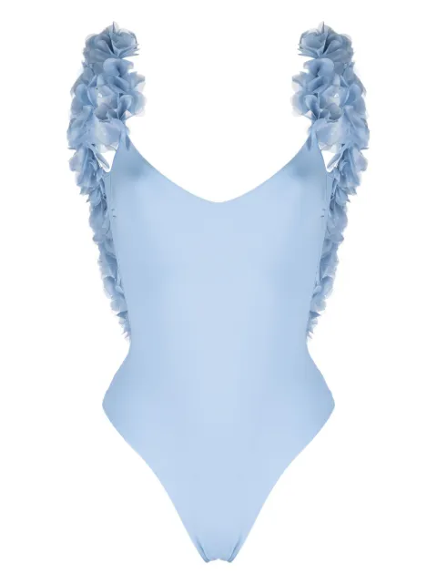 La Reveche floral-appliqué swimsuit