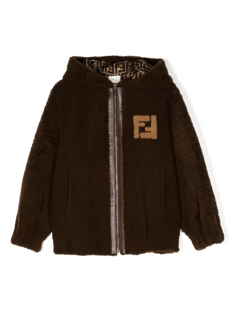 Fendi Kids manteau monogrammé à capuche