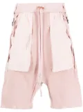 Boris Bidjan Saberi deconstructed waffle-effect shorts - Pink