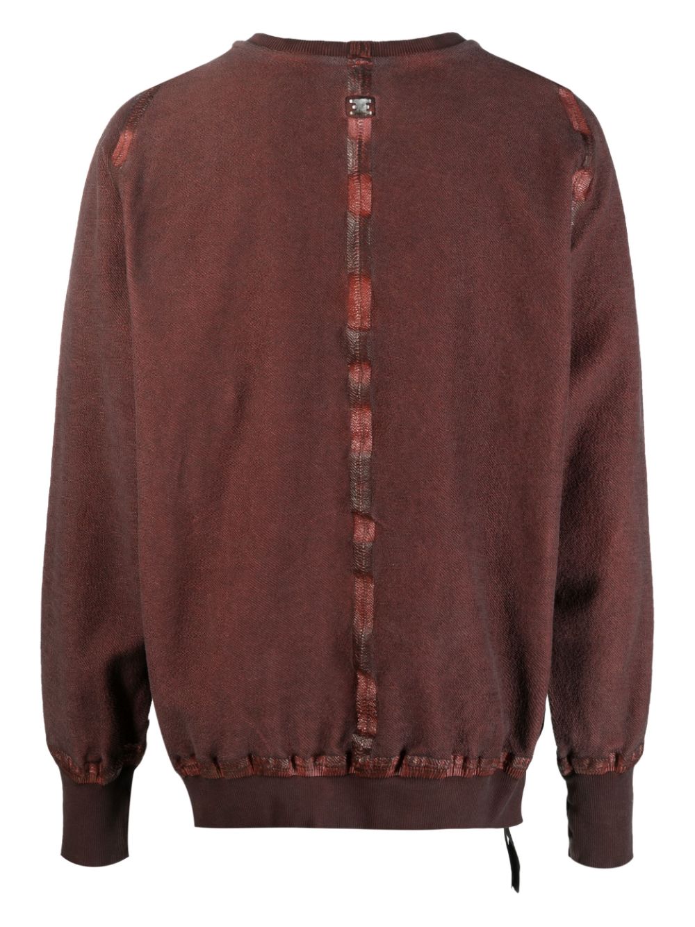 Shop Isaac Sellam Experience Acid-wash Crew Neck Jumper In Red