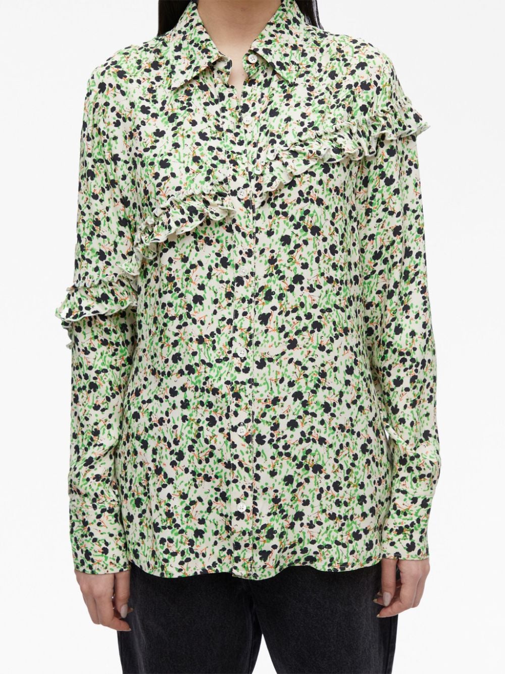 3.1 Phillip Lim Blouse met print Groen