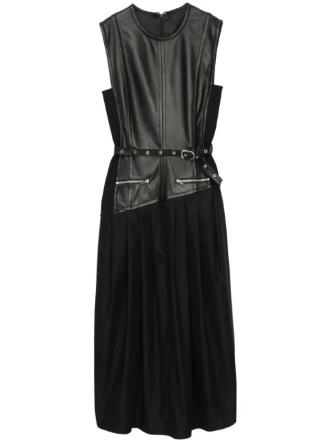 3.1 Phillip Lim leather pleated midi dress