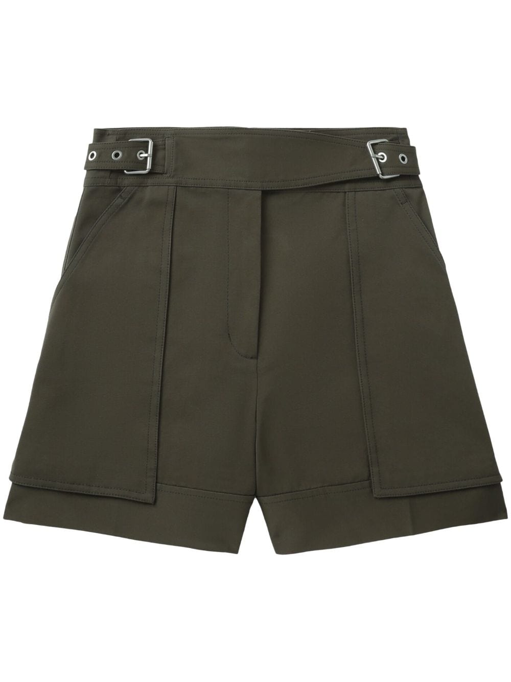 3.1 Phillip Lim / フィリップ リム Belted-waist Cotton Shorts In Green