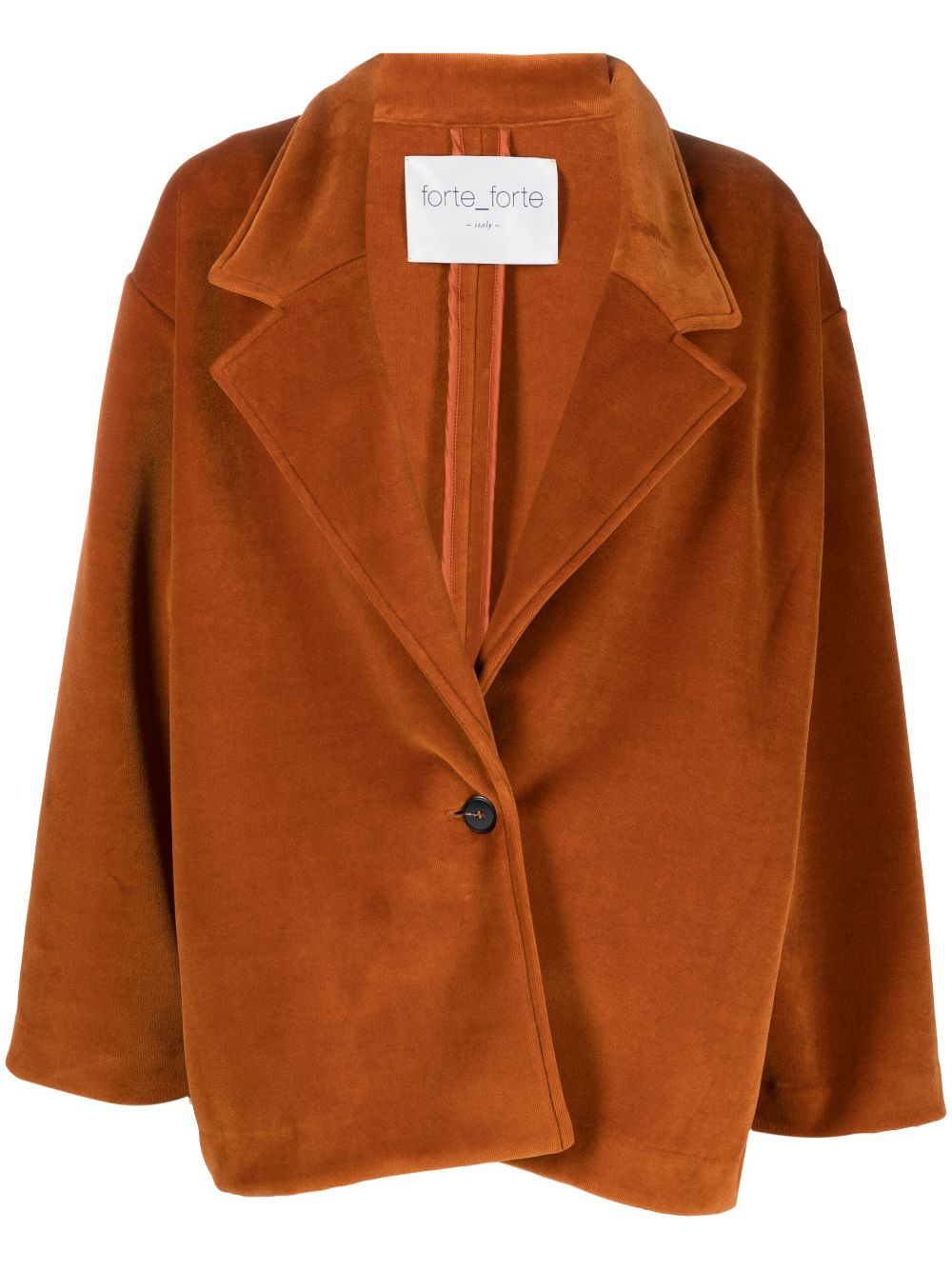 Shop Forte Forte Oversized Drop-shoulder Jacket In Orange