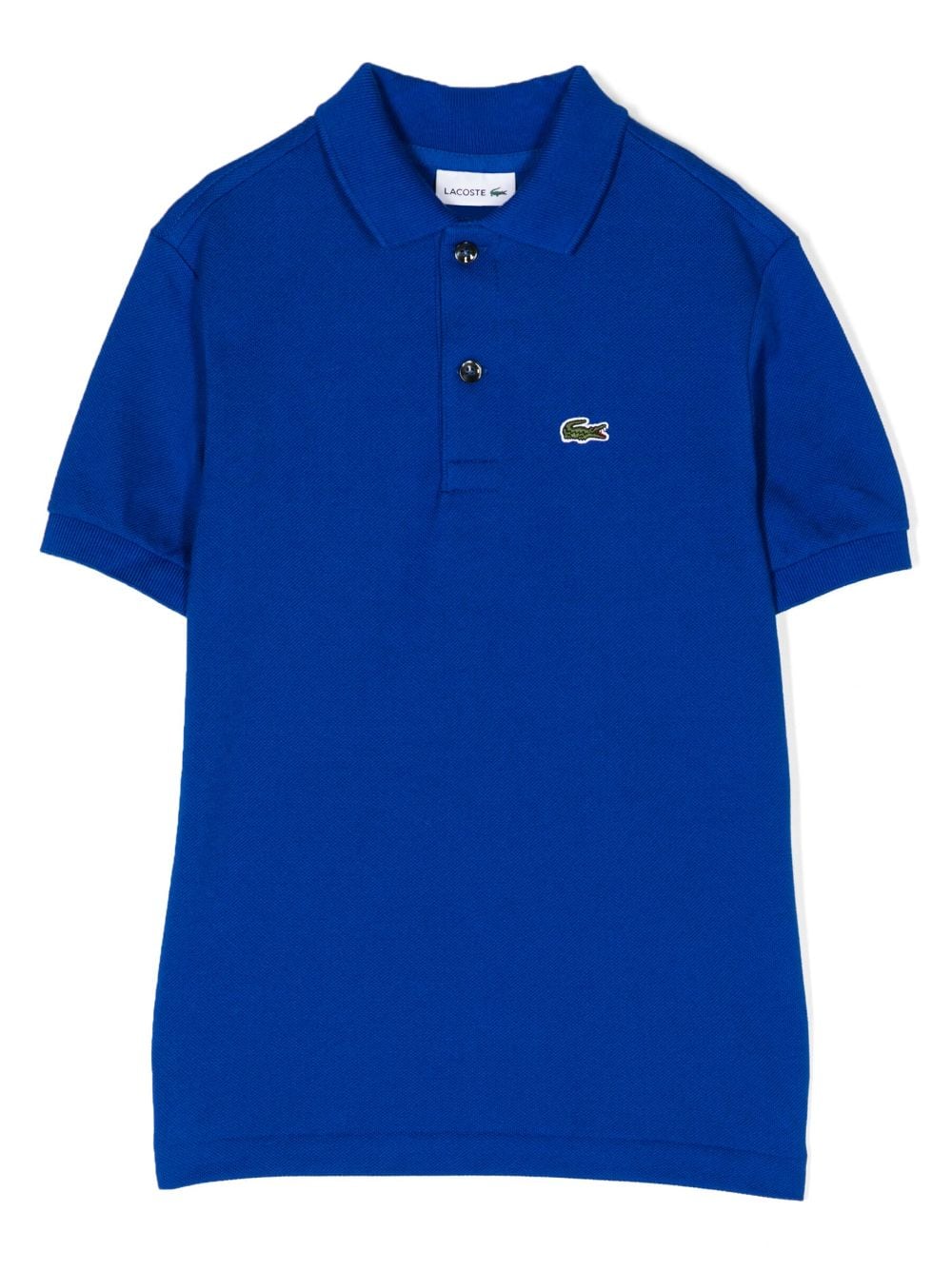 Lacoste Logo-patch Cotton Polo Shirt In Blau