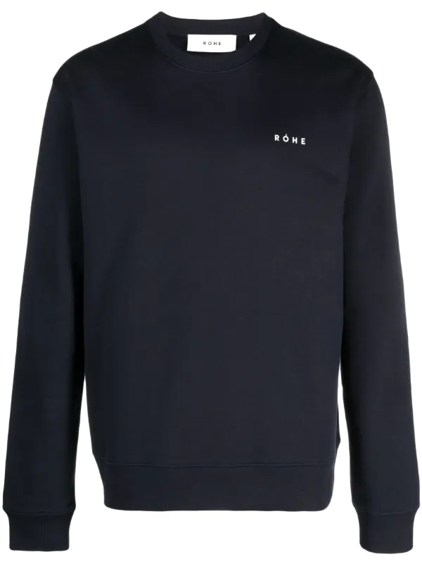 R he logo print Cotton Sweatshirt Farfetch