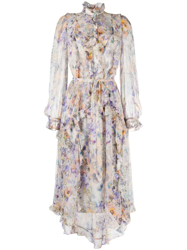 Zimmermann long hotsell sleeve dress