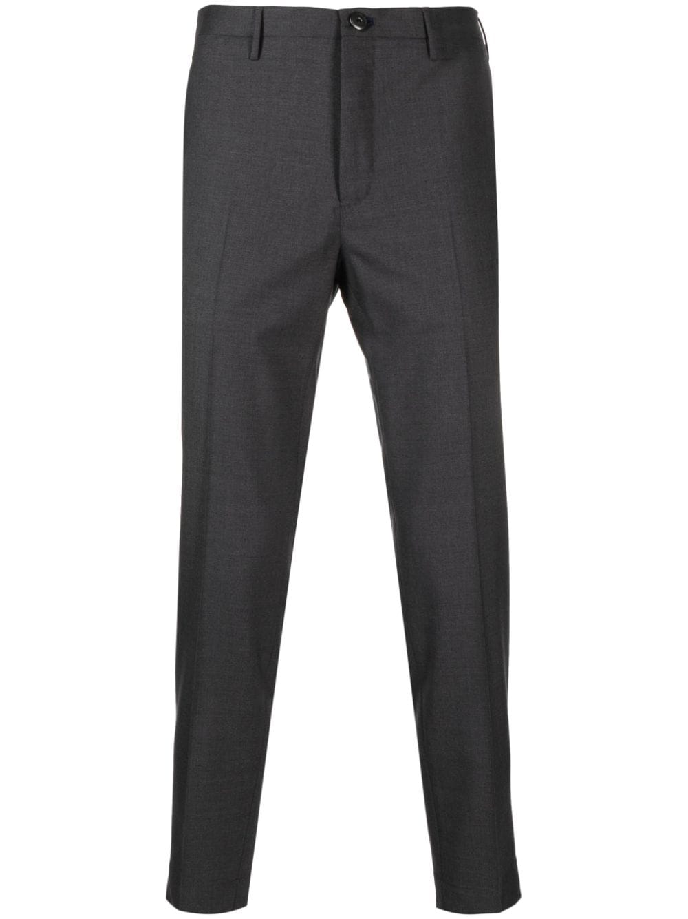 Incotex Cropped Chino Trousers In Grey