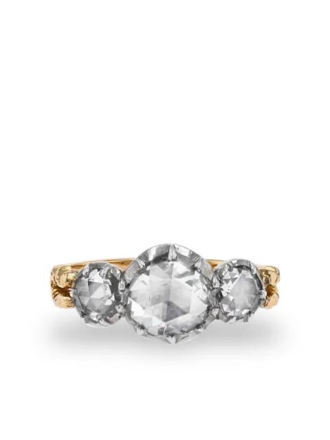 Pragnell Vintage 18kt yellow gold three stone diamond ring
