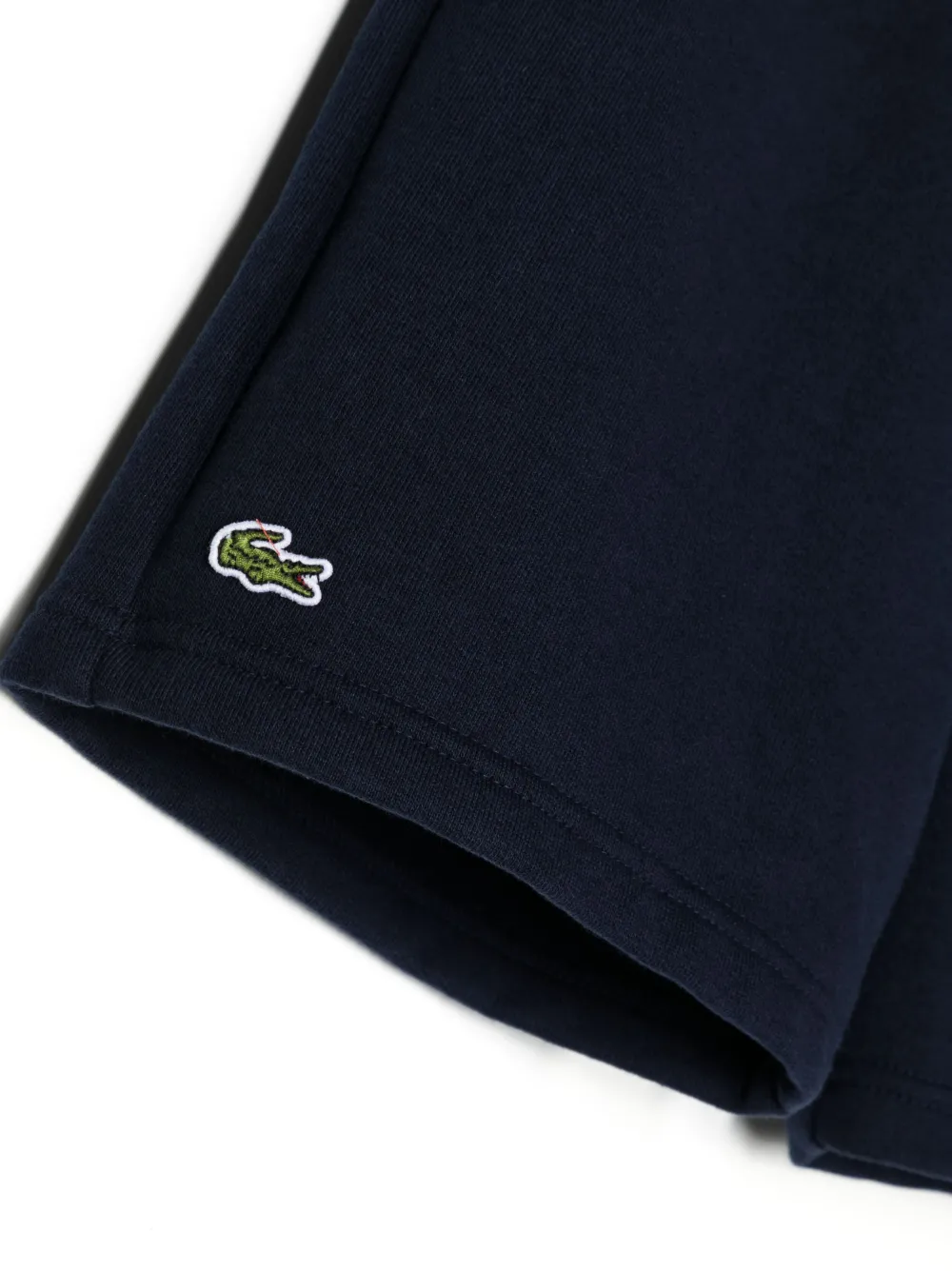 Shop Lacoste Logo-patch Elasticated-waist Shorts In Blue