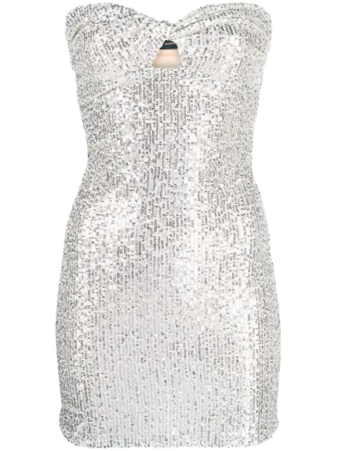 strapless mini dress