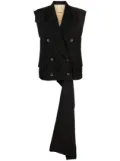 Uma Wang deconstructed backless double-breasted waistcoat - Black